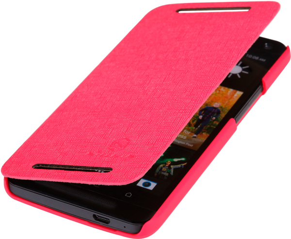 Чохол NILLKIN HTC ONE (M7) - Crossed Leather Style Case (Red) Матеріал пластик