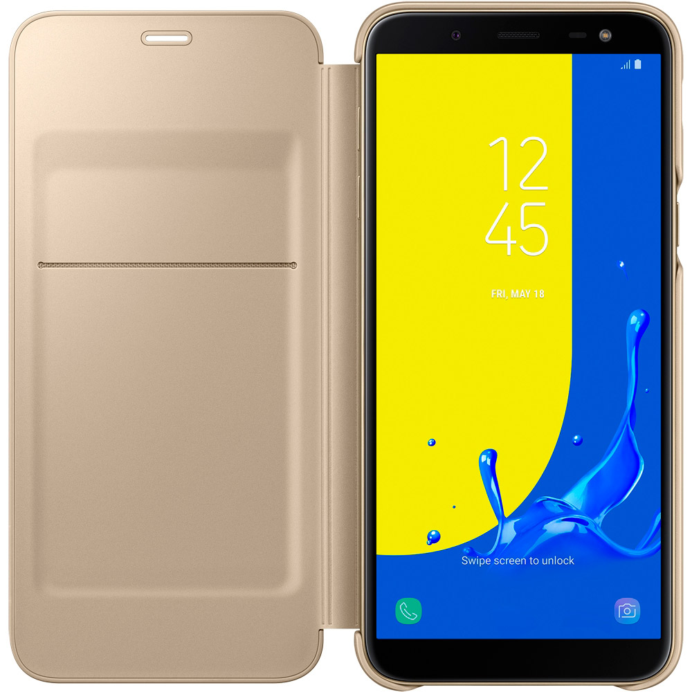 Чехол SAMSUNG Galaxy J6 2018 (J600) Wallet Cover Gold (EF-WJ600CFEGRU) - в  интернет-магазине Фокстрот: цены, отзывы, характеристики | купить в Киеве,  Харькове, Днепропетровске, Одессе - Украина