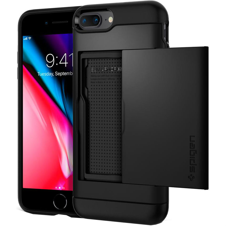 

Чехол SPIGEN Slim Armor CS для iPhone 8 Plus/7 Plus (043CS20528) Black, iPhone 8+/7+ Slim Armor CS Black (043CS20528)