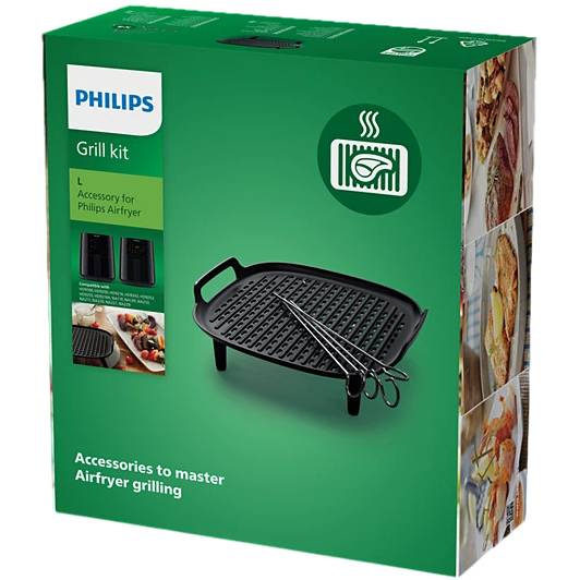 Фото 4 Решетка-гриль PHILIPS+ 4 шпажки для мультипечи (HD9926/00)