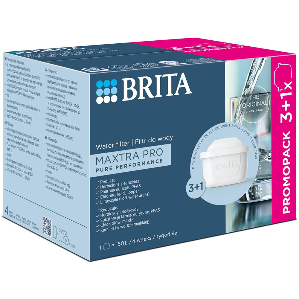 Набор картриджей BRITA MXPro All-in-1 3+1 шт (1051759) Совместимость со всеми кувшинами фильтрами для воды BRITA