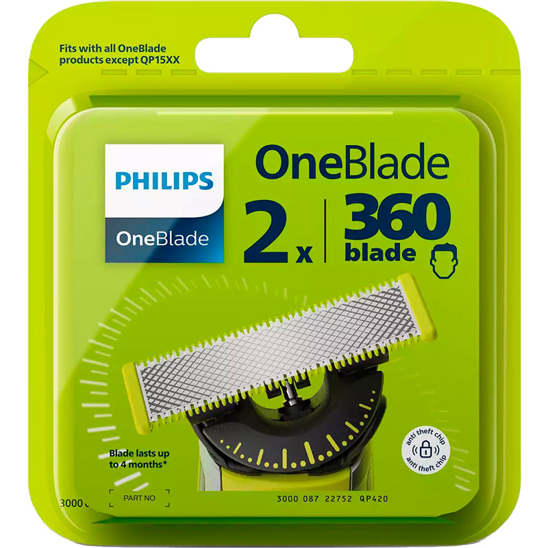 Змінні леза PHILIPS QP420/50 OneBlade 2 шт Кількість в наборі 2