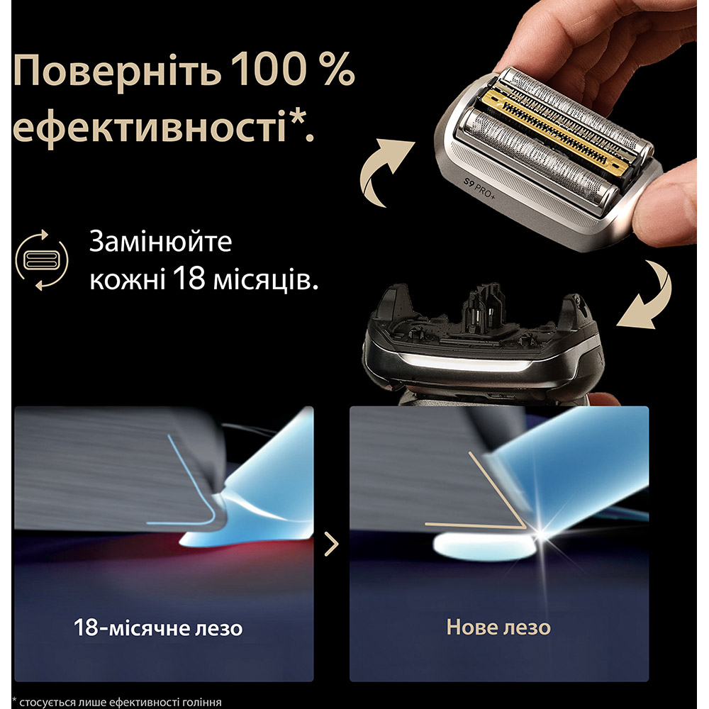 Фото 3 Сменная головка для электробритвы Braun Series 9 96M (8700216555562)