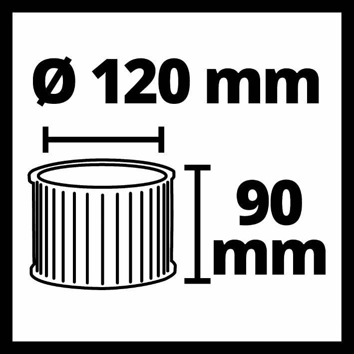 Фільтр гофрований до пилососів Einhell 2351311 Сумісність по моделі TC-AV 1720 DW (2351666); TC-AV 1718 D (2351661)