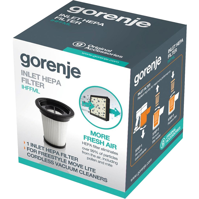 Фильтр GORENJE Filter HEPA 737076 (IHFFML) Совместимость по модели Gorenje SVC216FMLW