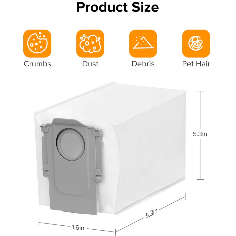Фото 4 Пылесборник ROBOROCK Disposable Dust bag 3 шт (8.02.0238)