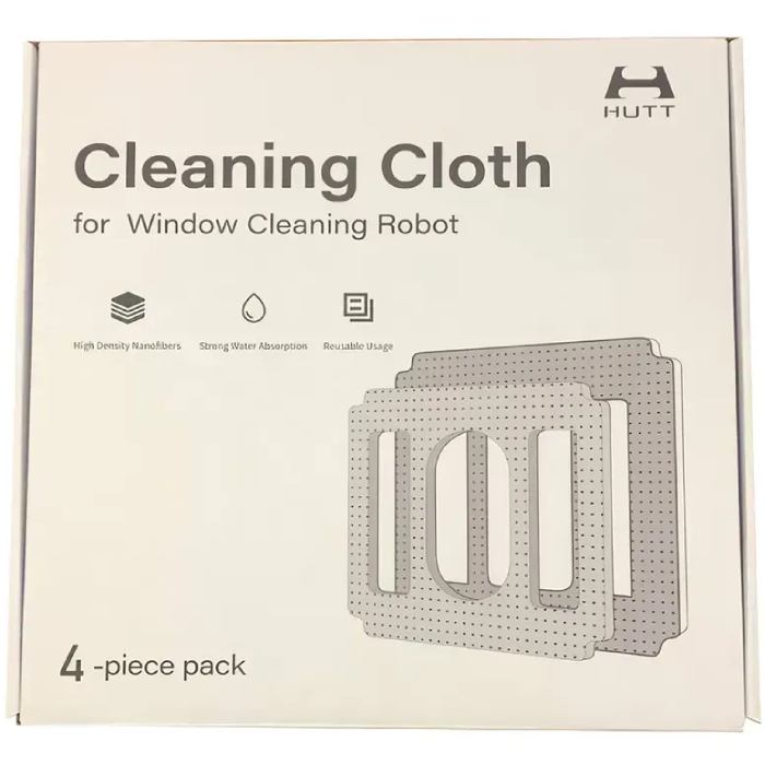 Набір тканинних насадок HUTT для Xiaomi HUTT W9 4 шт (W9-01) Особливості матеріал: мікрофібра; розмір: 23 х 23 см; багаторазове використання: можна прати в пральній машині