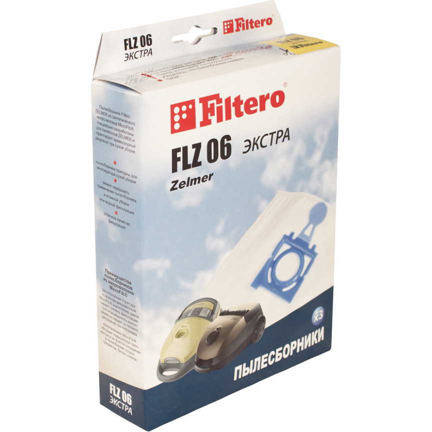 

Мешки для сбора пыли FILTERO FLZ 06 ЭКСТРА (3 шт), FLZ 06 (3) ЭКСТРА