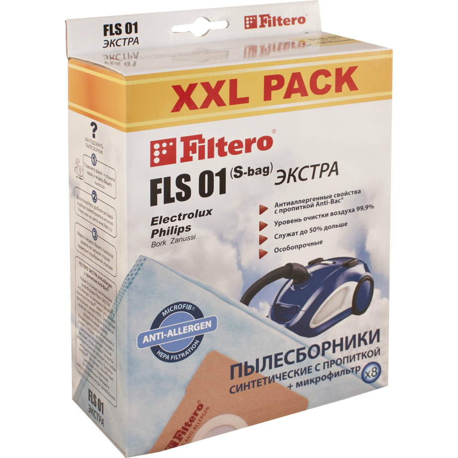 

Пылесборник FILTERO FLS 01 (S-bag)(8) Экстра, FLS 01 (S-bag)(8) Экстра