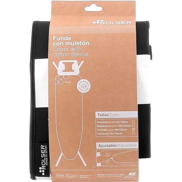 Чехол ROLSER Muleton Blanco/Negro 130 x 48 см (FUR003-2064) Материал хлопок