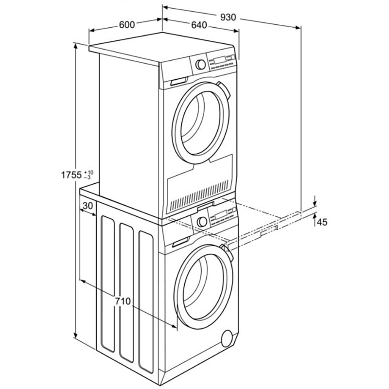 Соединительная планка ELECTROLUX Stacking kit with pull-out shelf (E1WYHSK1) Фото 4 Соединительная планка ELECTROLUX Stacking kit with pull-out shelf (E1WYHSK1)