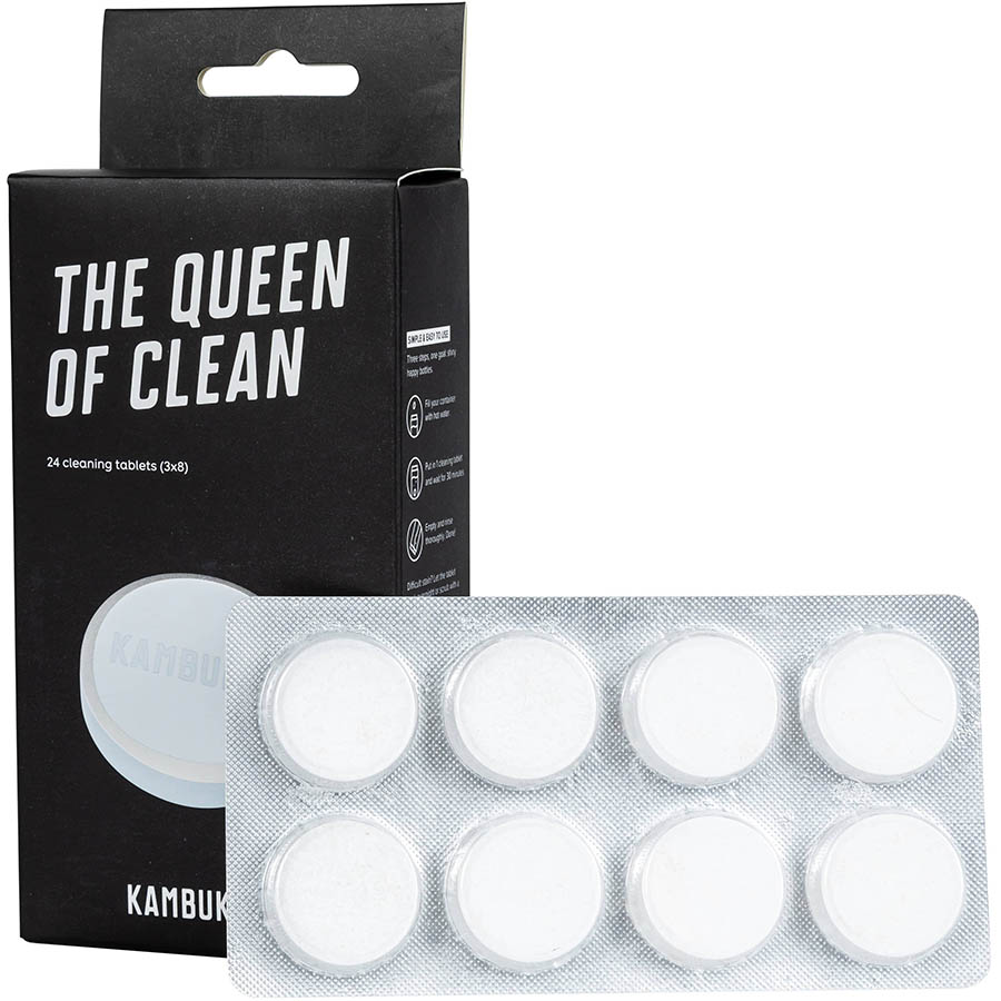 Таблетки KAMBUKKA для мытья посуды Queen of Clean (11-07001) Состав Очищающие таблетки содержат отбеливатели на основе кислорода 5-15%, анионные поверхностно-активные вещества &lt;5%; основной компонент: перкарбонат натрия и PEG (полиэтиленгликоль)