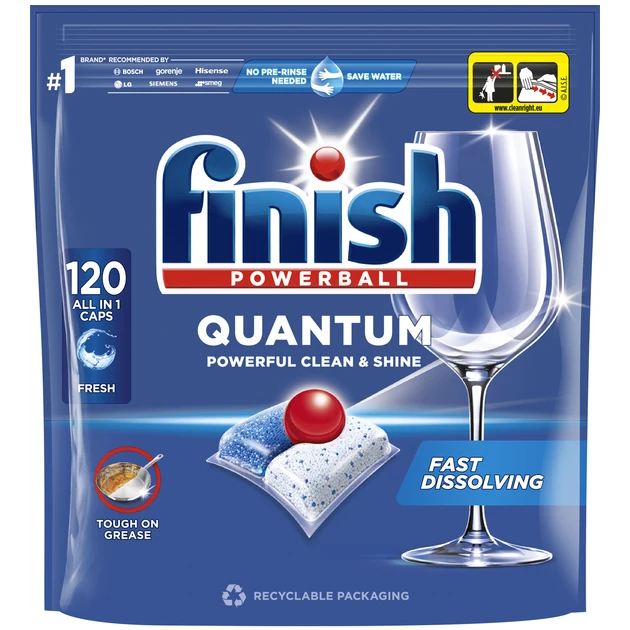 Таблетки для посудомоечных машин FINISH Quantum All in 1 120 шт (5908252012114)