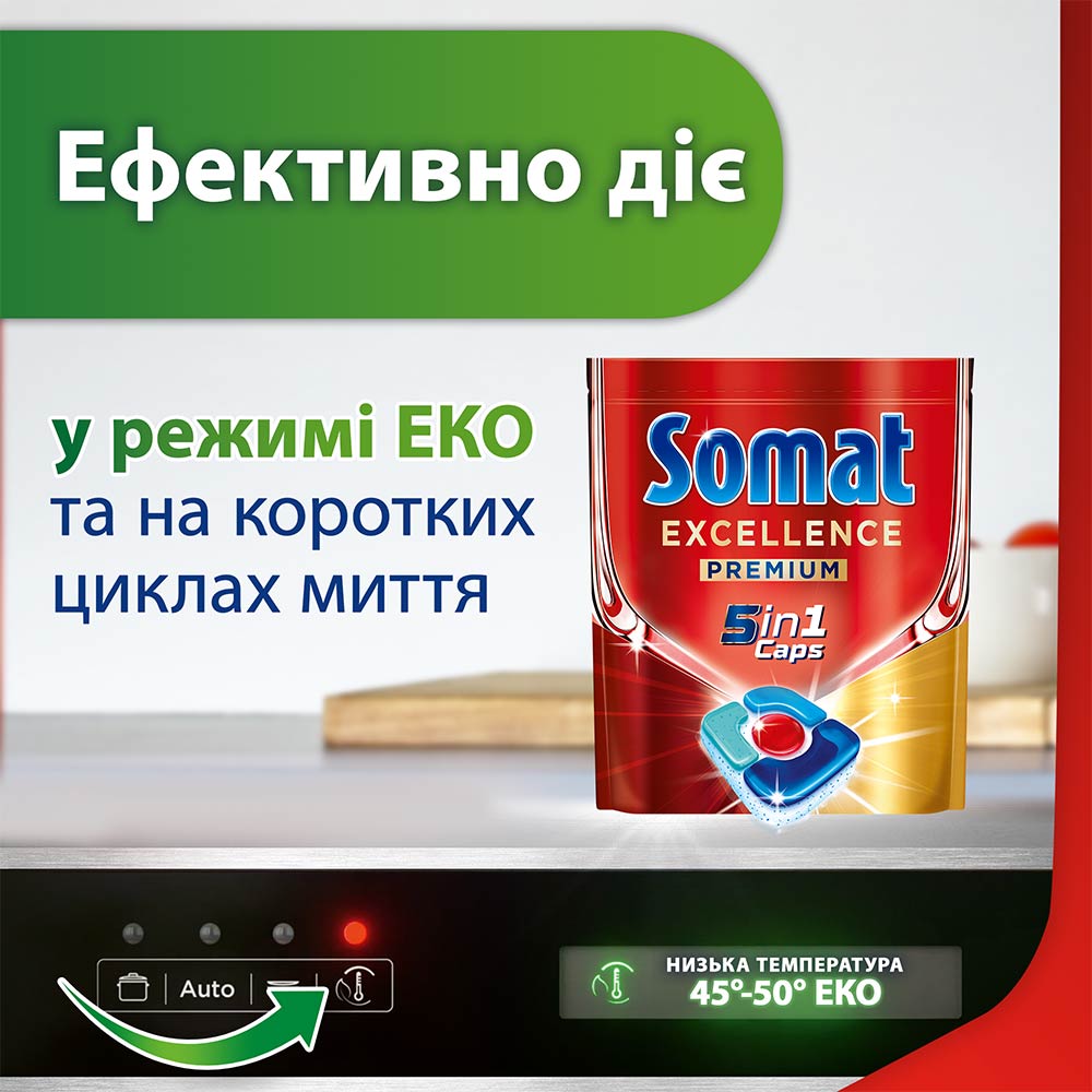 Таблетки для посудомийної машини SOMAT Exellence 5-в-1 20 шт (2985200) Забруднення багно