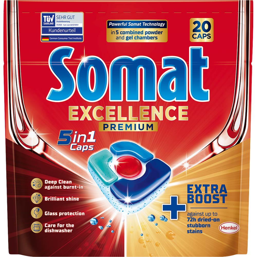 Таблетки для посудомийної машини SOMAT Exellence 5-в-1 20 шт (2985200)