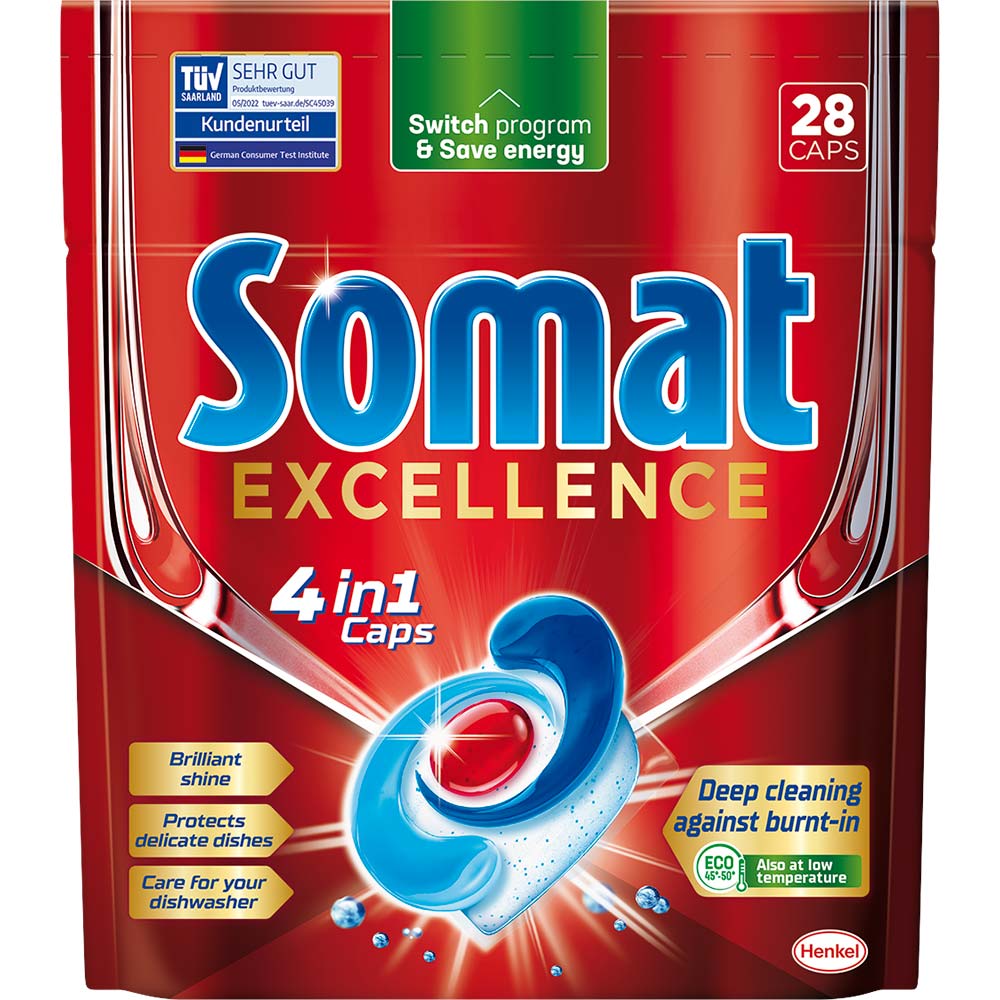 Таблетки для посудомийної машини SOMAT Excellence 4in1 28 шт (2890005)