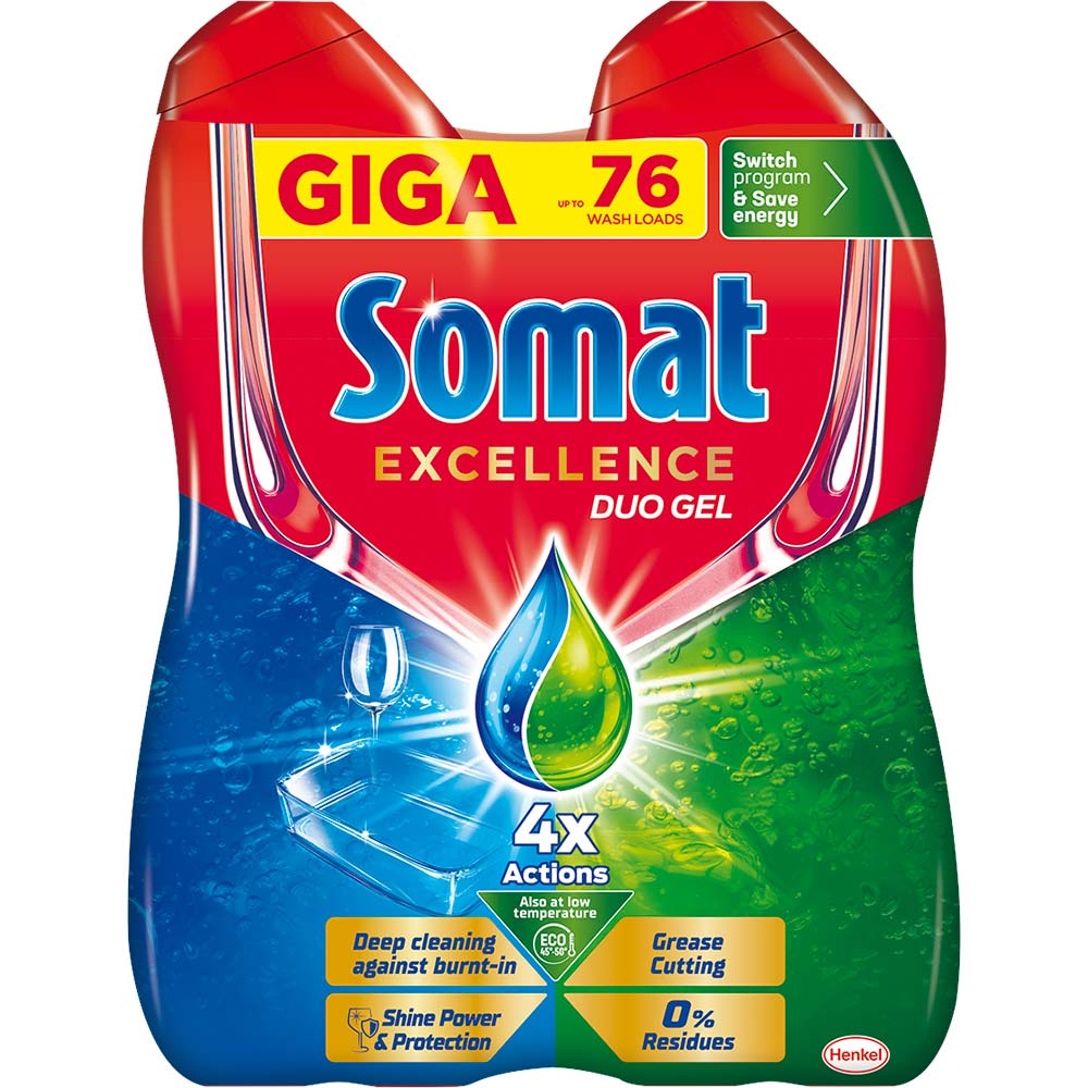 Гель для посудомоечной машины SOMAT Exellence Duo Gel  684+684 мл (2981422)
