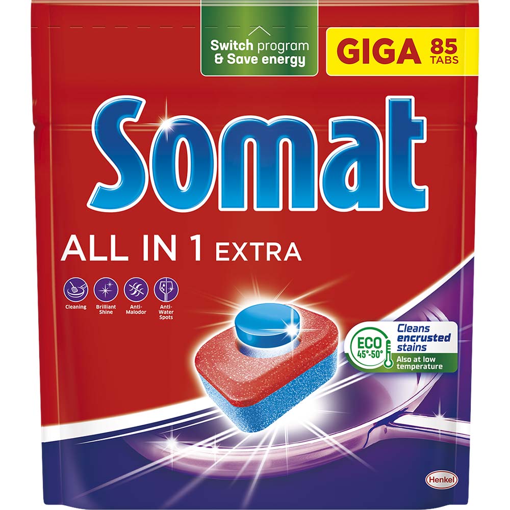 Таблетки для посудомоечной машины SOMAT Somat All in one Extra 85 шт (2957307)