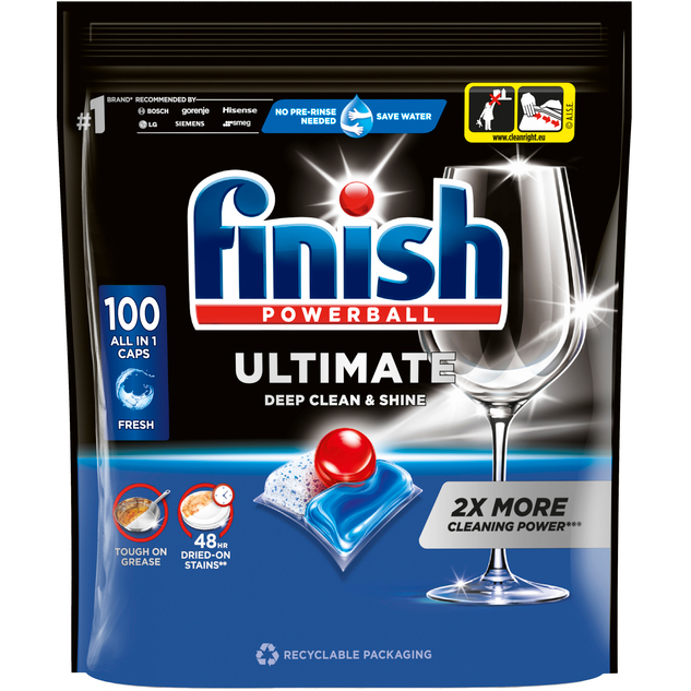 Капсули для посудомийної машини FINISH Ultimate All in 1 100 шт (5908252012091)