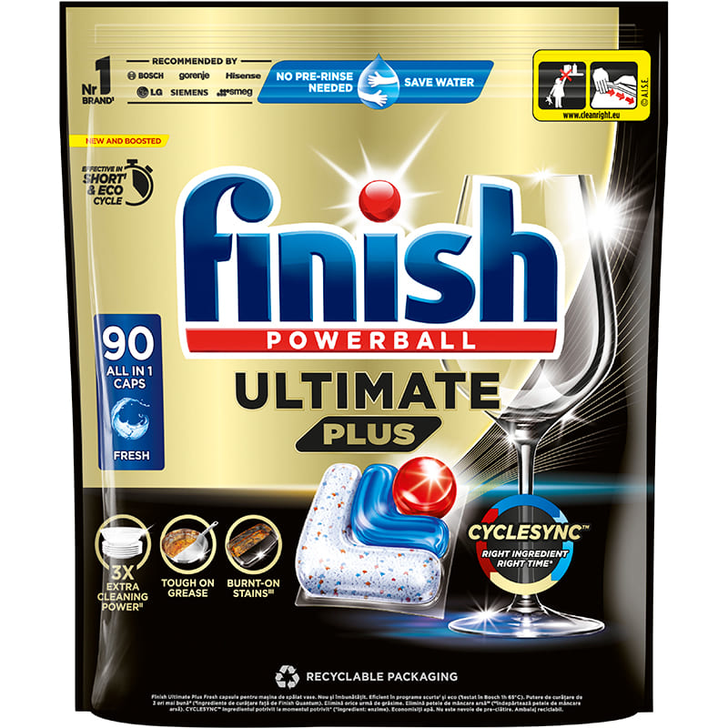 Капсулы для посудомоечной машины FINISH Ultimate Plus All in 1 90 шт (5908252018444) Капсулы для посудомоечной машины FINISH Ultimate Plus All in 1 90 шт (5908252018444)