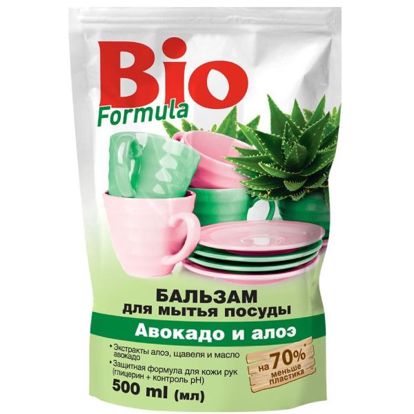 Засіб для миття посуду BIO FORMULA Авокадо та Алое 500 мл (4823015900020) Засіб для миття посуду BIO FORMULA Авокадо та Алое 500 мл (4823015900020)