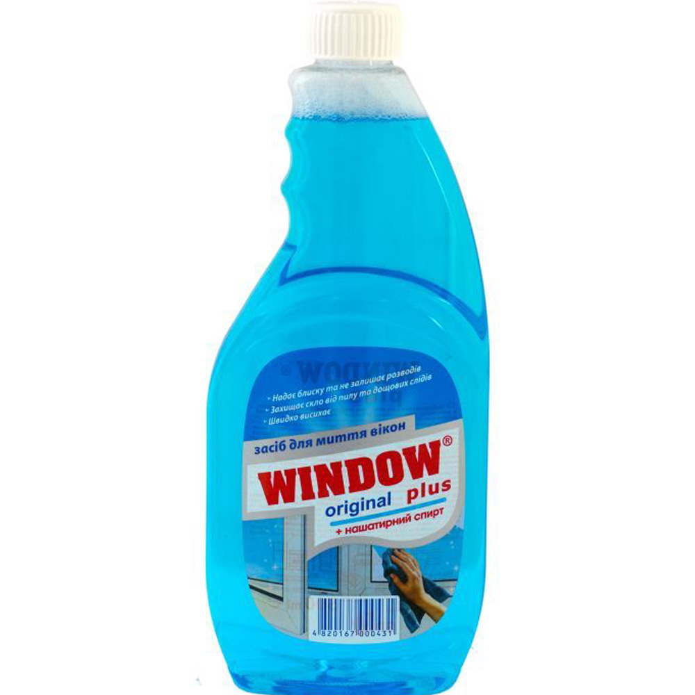 Засіб для миття скла WINDOW PLUS З нашатирним спиртом запаска 500мл (4820167000431)