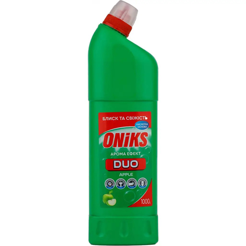 Засіб для чищення унітазу ONIKS Яблуко 1000 мл (4820191760943)