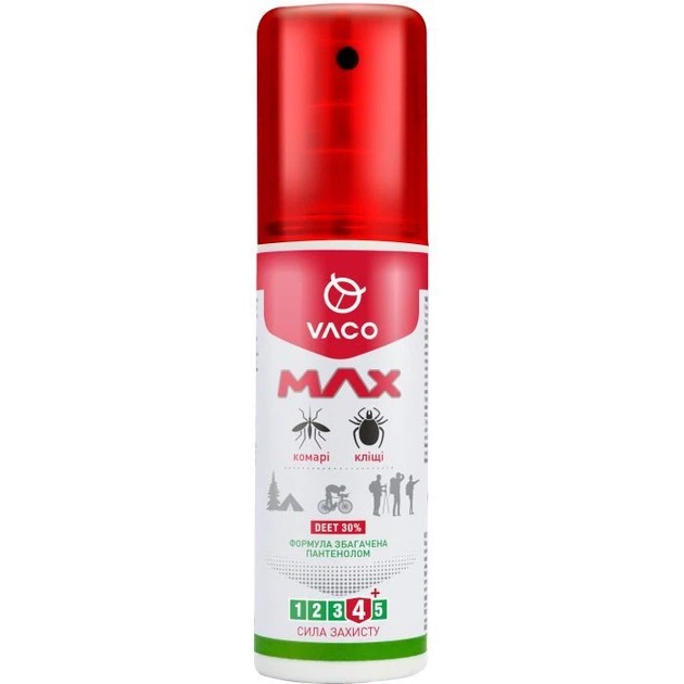 Спрей від комах VACO Max Deet 30% 80 мл (5901821952590)