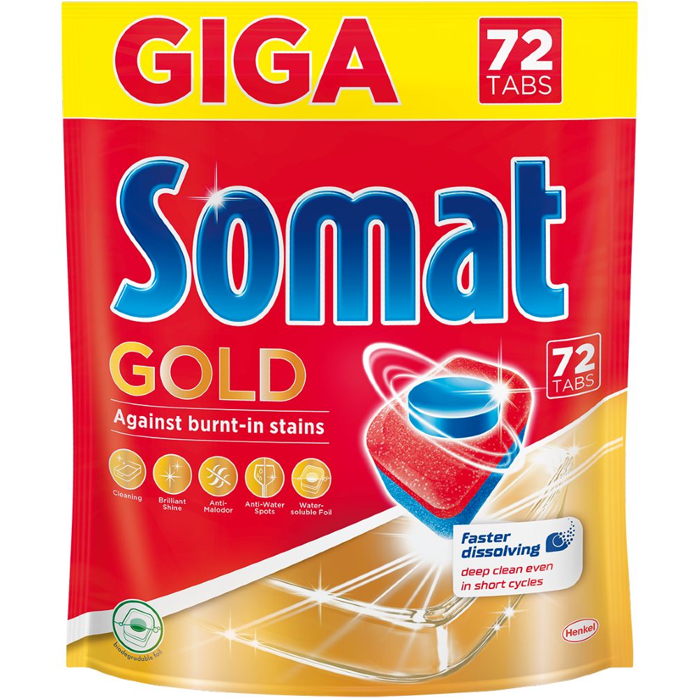 Таблетки для посудомийної машини Somat Gold 72 шт (9000101321036)