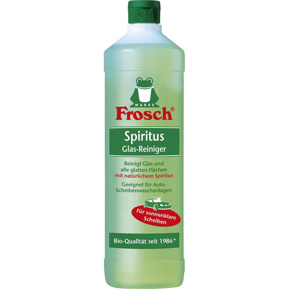 

Средство для мытья окон и стекла Frosch Spiritus 1л (4001499013683), Очисний засіб для скла спиртовий 1л