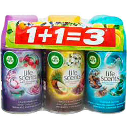 

Набор сменных аэрозольных баллонов AIR WICK Triple Pack Fresh 1+1=3 (4820108002999), Triple Pack Fresh 1+1=3