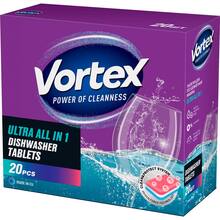 Моющее для посуды Таблетки для посудомоечных машин Vortex 20 шт (4823071618587)