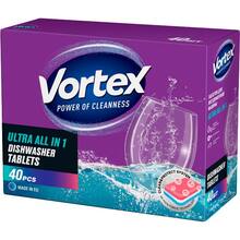 Моющее для посуды Таблетки для посудомоечных машин Vortex 40 шт (4823071618594)