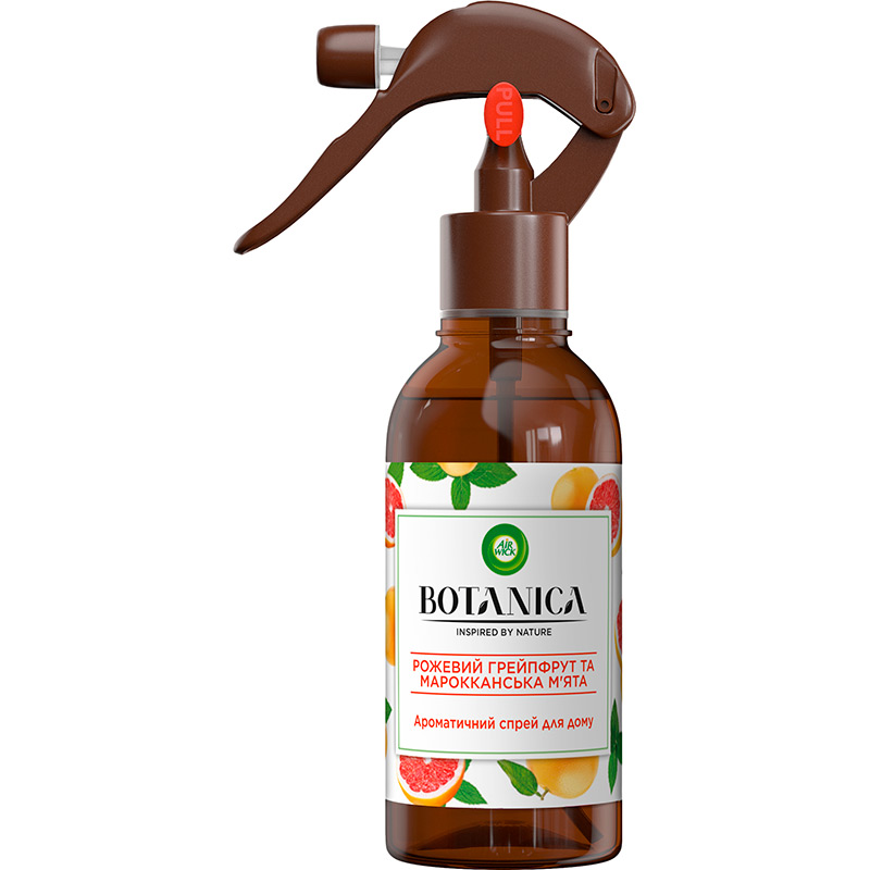

Овежитель воздуха AIR WICK Botanica Розовый грейпфрут и марокканская мята 237 мл (3192750), Спрей Botanica Рожевий грейпфрут та мароккан.м'ята
