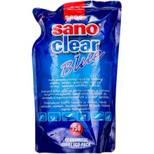 Засіб для миття скла Sano Clear Blue 750 мл/запаска (7290012117275