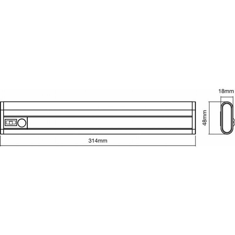 Зовнішній вигляд Світильник LEDVANCE LinearLED Mobile Battery 300 мм White (4058075226883)