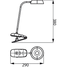 Настільна лампа PHILIPS LED Reading Desk lamp Donutclip 3W 4000K Pink (929003179627)