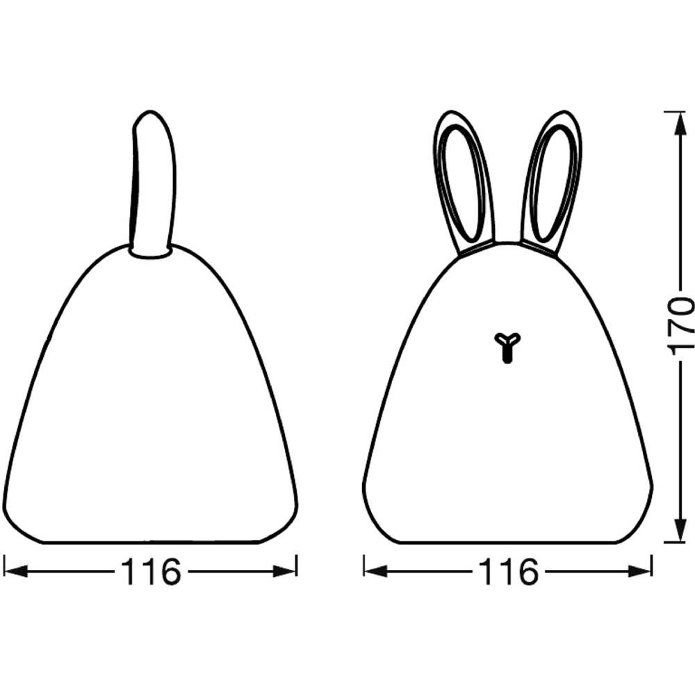 Нічник LEDVANCE NIGHTLUX TOUCH LED 2,5W Rabbit (4058075602113) Тип живлення акумулятор