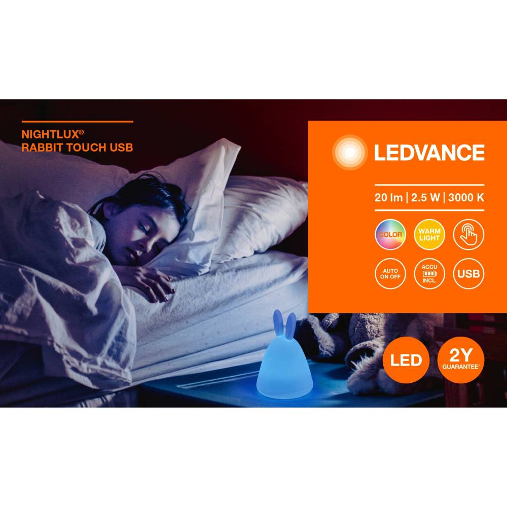 Покупка Нічник LEDVANCE NIGHTLUX TOUCH LED 2,5W Rabbit (4058075602113)