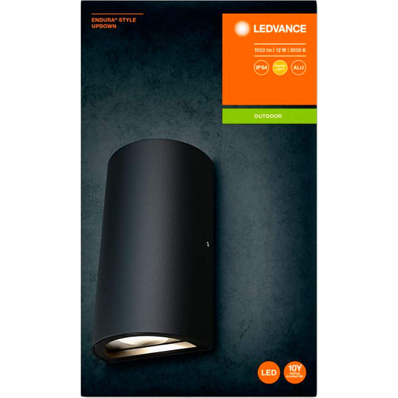 Заказать Светильник LEDVANCE ENDURA UpDown 12W 3000K IP44 Black (4058075214057)