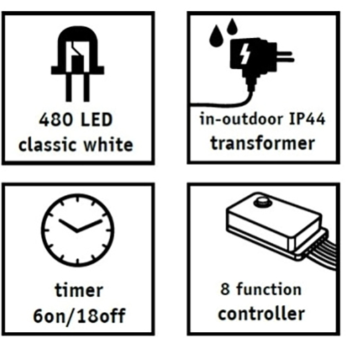 Гірлянда LUCA 480 led (1087911) Тип вимикача кнопка