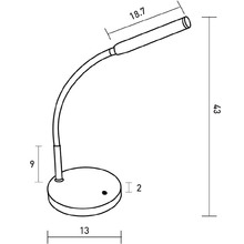 Лампа настільна EUROLAMP LED-TLD-5W Black