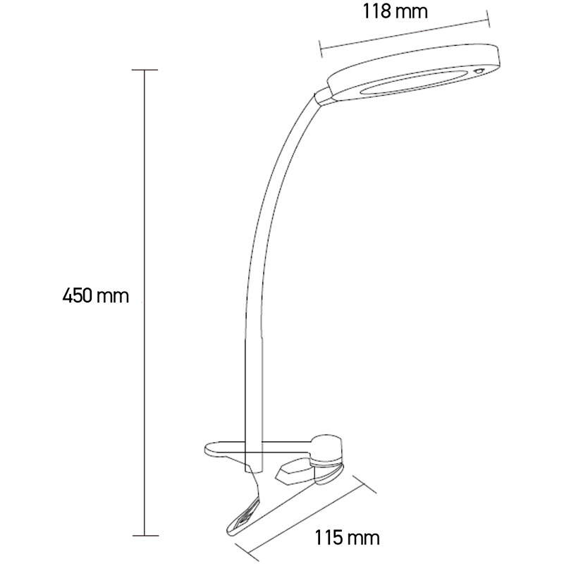 Лампа настільна EUROLAMP LED-TLP-6W White Тип вимикача сенсор