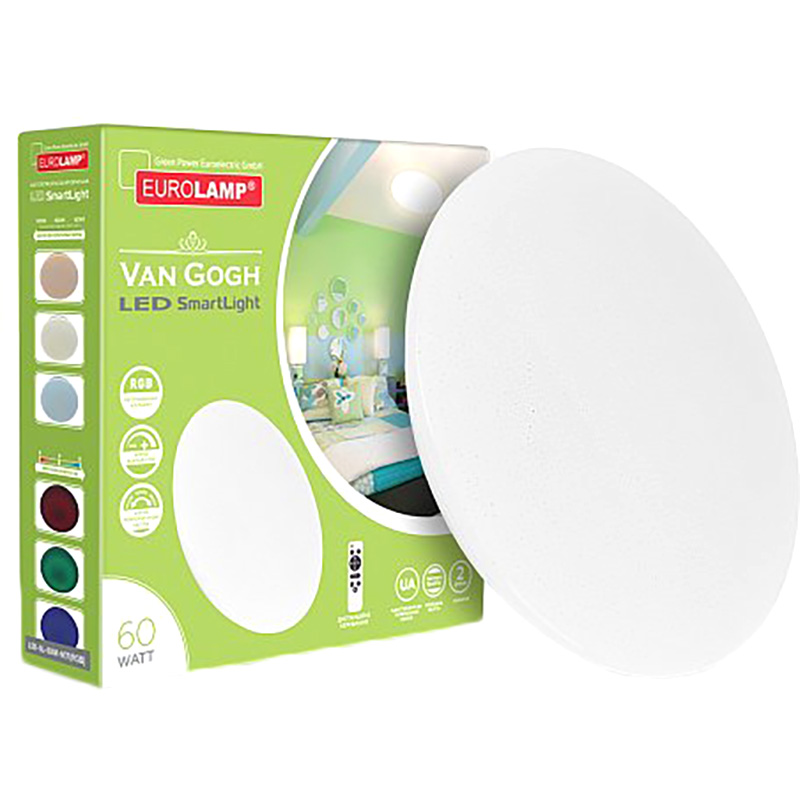 Світильник EUROLAMP Smartlight RGB 60W (LED-SL-60W-N17(RGB)) Світильник EUROLAMP Smartlight RGB 60W (LED-SL-60W-N17(RGB))