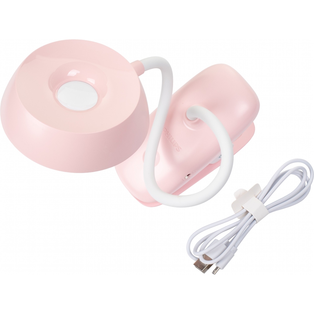 Настільна лампа PHILIPS Donutclip Pink (929003179607) Тип вимикача сенсор