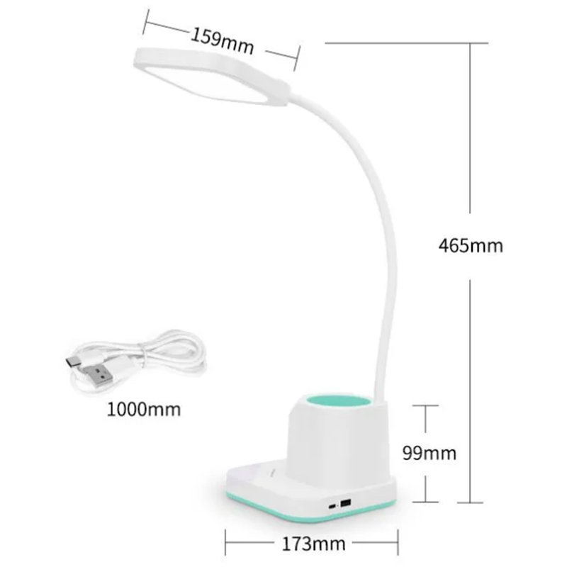 Зображення Настільна лампа WEIDASI 9W 285lm 4159K USB 5V white (WD-6077)