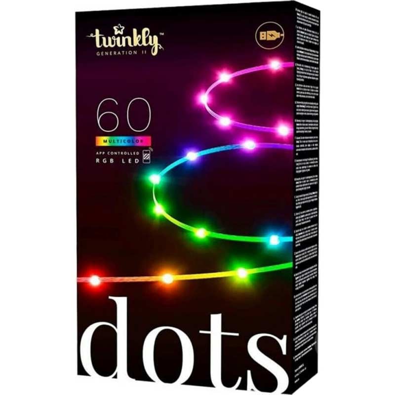 Гирлянда TWINKLY Smart LED Dots Lights RGB 60 3м (TWD060STP-T)