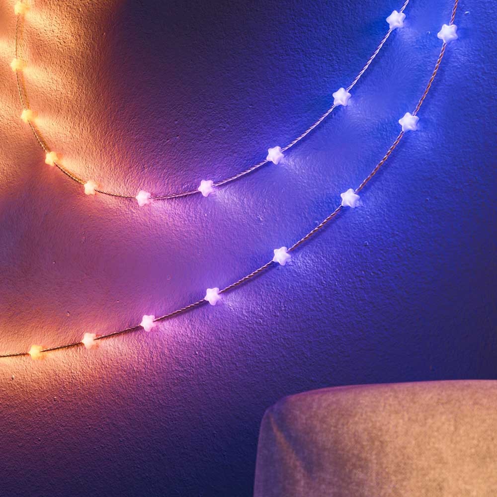 Гирлянда TWINKLY Smart LED Strings Star RGB 200 12м (TWKS200RGB-G) Цвет зеленый