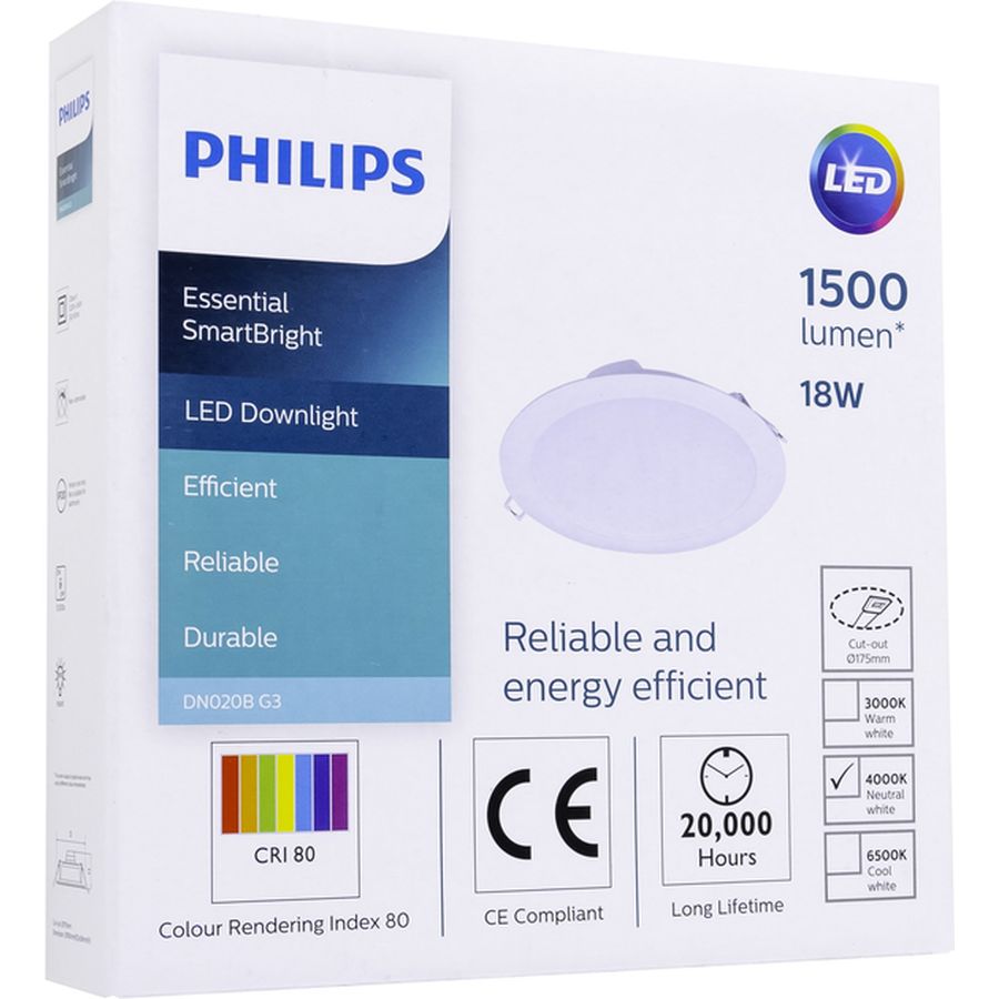 Світильник PHILIPS DN020B LED White (929002510408) Кількість джерел світла 1