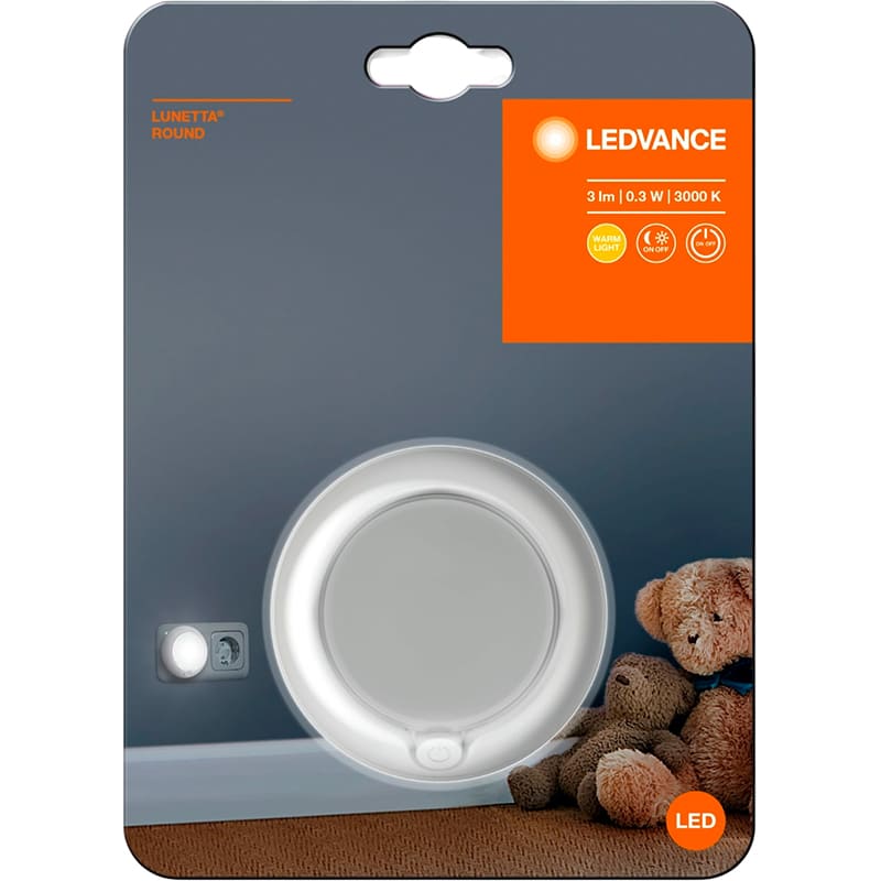 Ночник LEDVANCE LUNETTA ROUND 0.3W 3000К White (4058075266827) Тип питания от сети